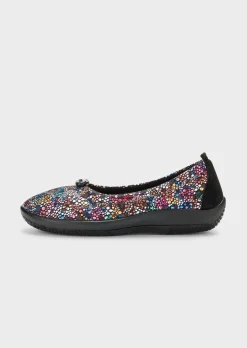 Ballerines avec motif floral