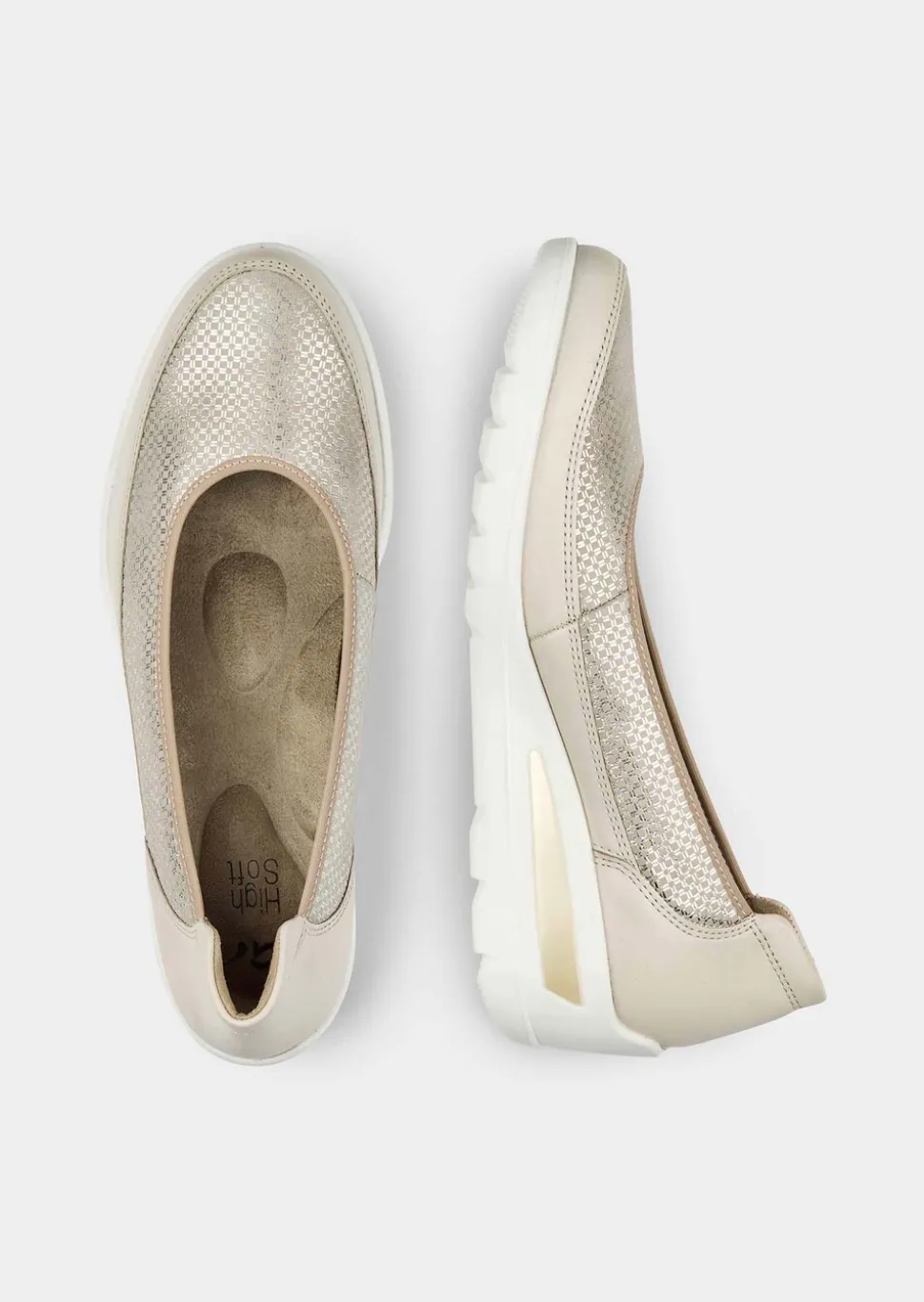 Ballerines avec voûte plantaire amovible