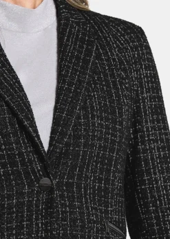 Blazer en jersey, aspect tweed.