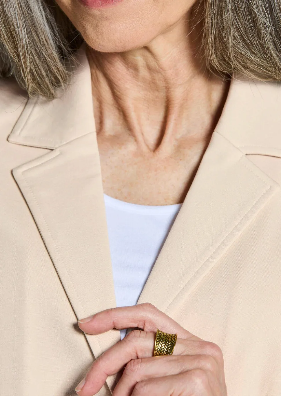Blazer en jersey avec col tailleur