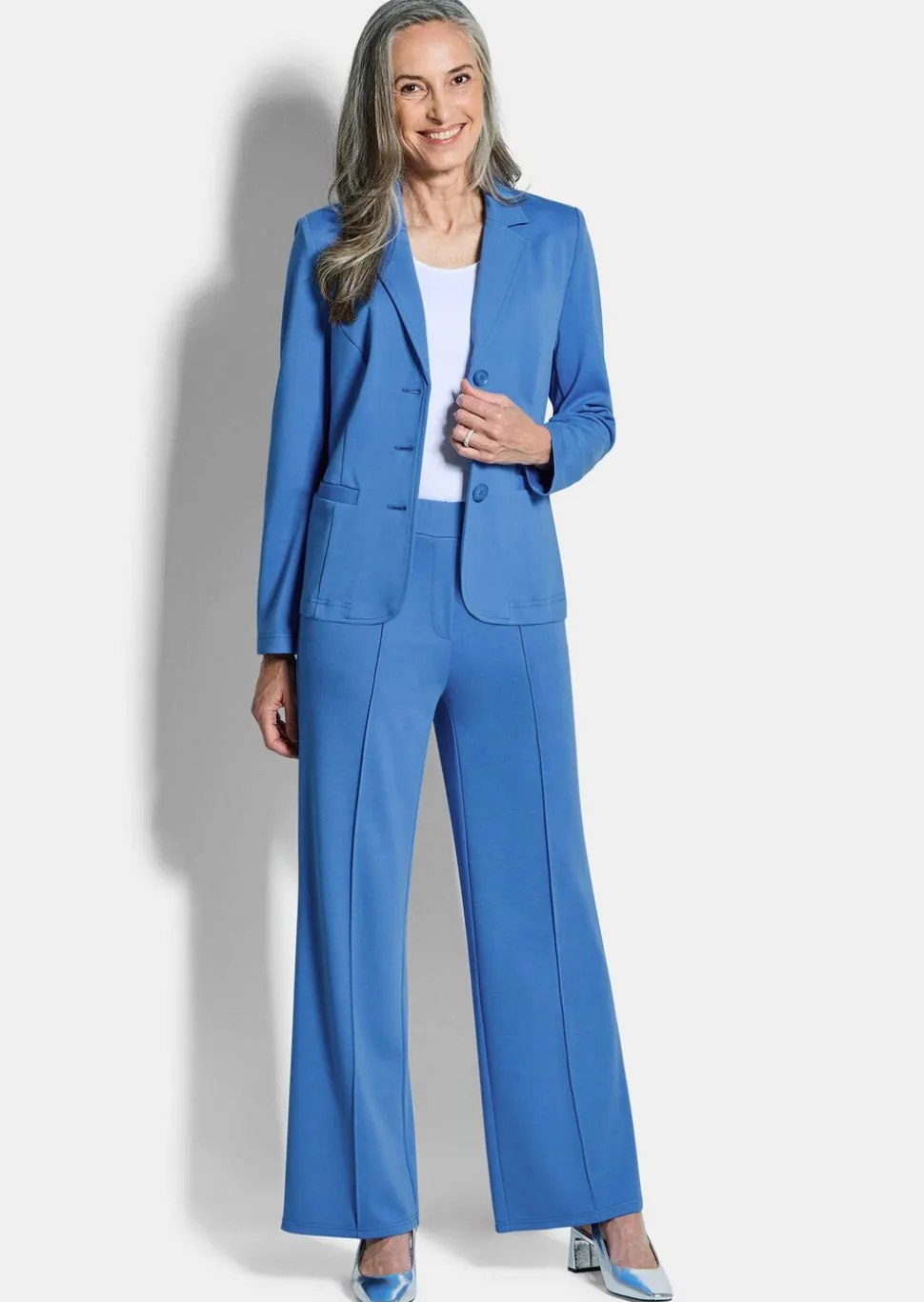 Blazer en jersey avec col tailleur