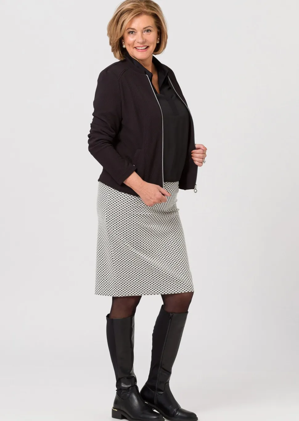 Blazer en jersey avec fermeture zippée