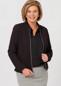 Blazer en jersey avec fermeture zippée