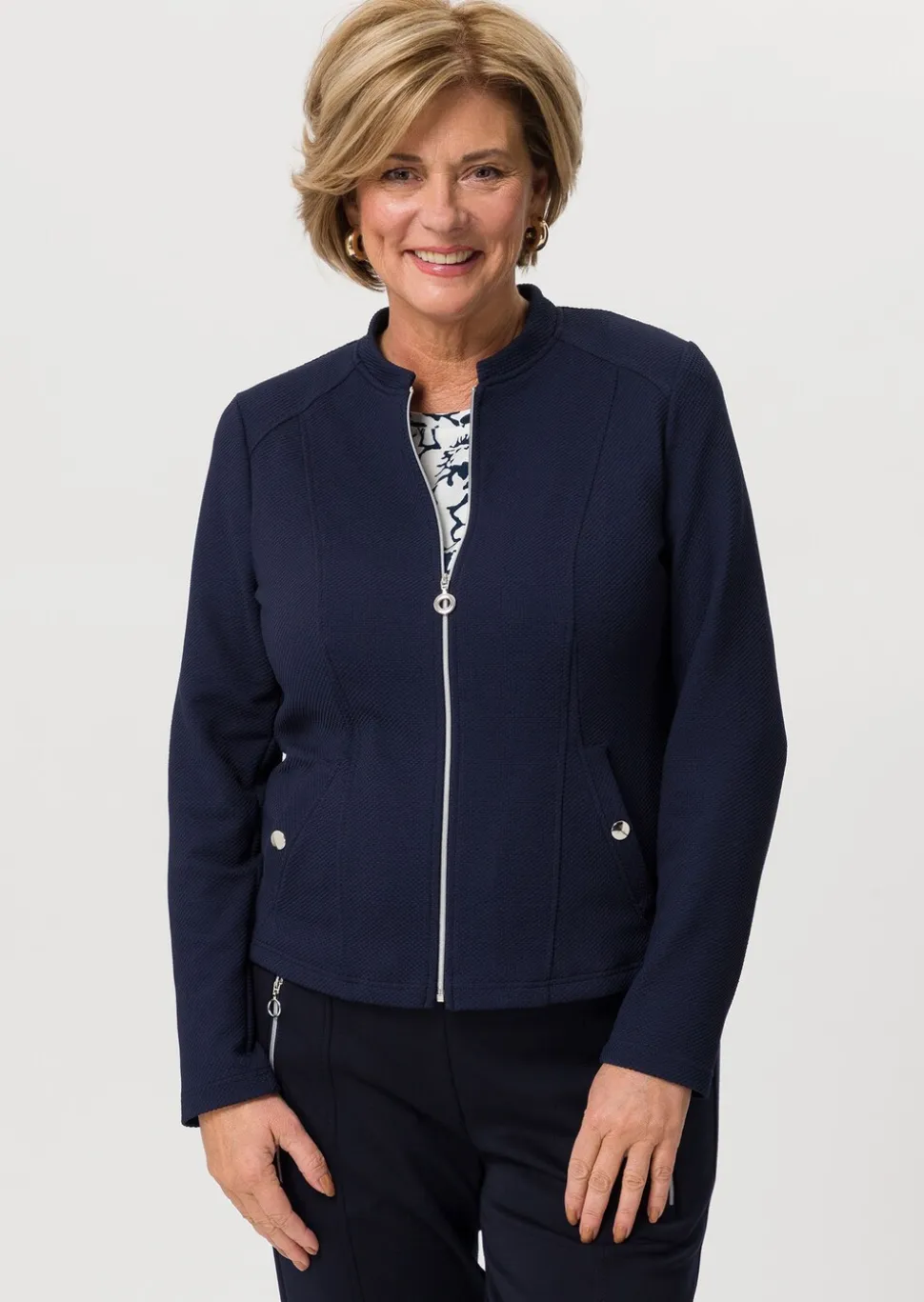Blazer en jersey avec fermeture zippée