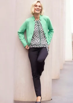 Blazer en jersey avec petit col montant