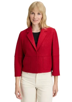 Blazer en laine foulée et viscose