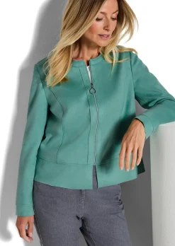 Blazer en similicuir suédé