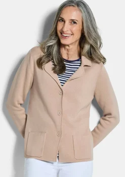 Blazer en tricot avec poches plaquées