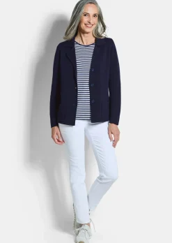Blazer en tricot avec poches plaquées