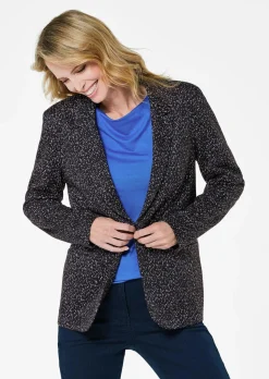 Blazer à imprimé multicolore