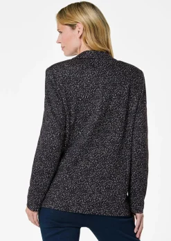 Blazer à imprimé multicolore