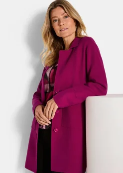 Blazer long avec col tailleur