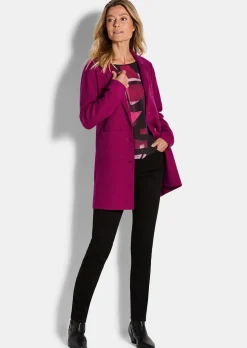 Blazer long avec col tailleur