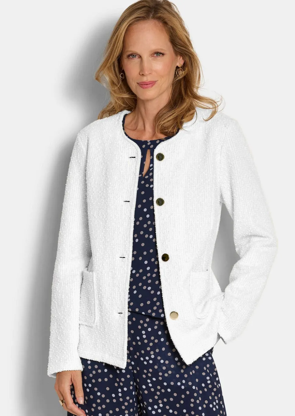 Blazer noble, aspect bouclette