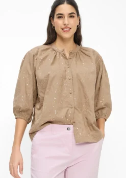 Blouse avec broderie et paillettes