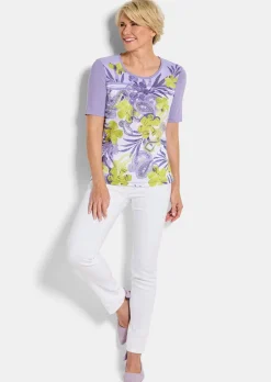 Blouse avec imprimé cachemire et strass