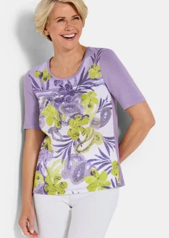 Blouse avec imprimé cachemire et strass