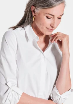 Blouse classique avec manches à retrousser