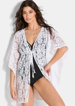 Blouse de plage en dentelle légère