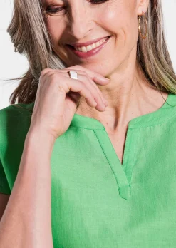 Blouse en coton et lin