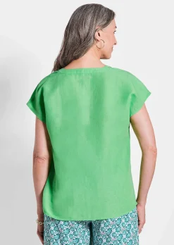 Blouse en coton et lin