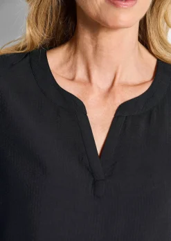 Blouse en seersucker, facile d'entretien