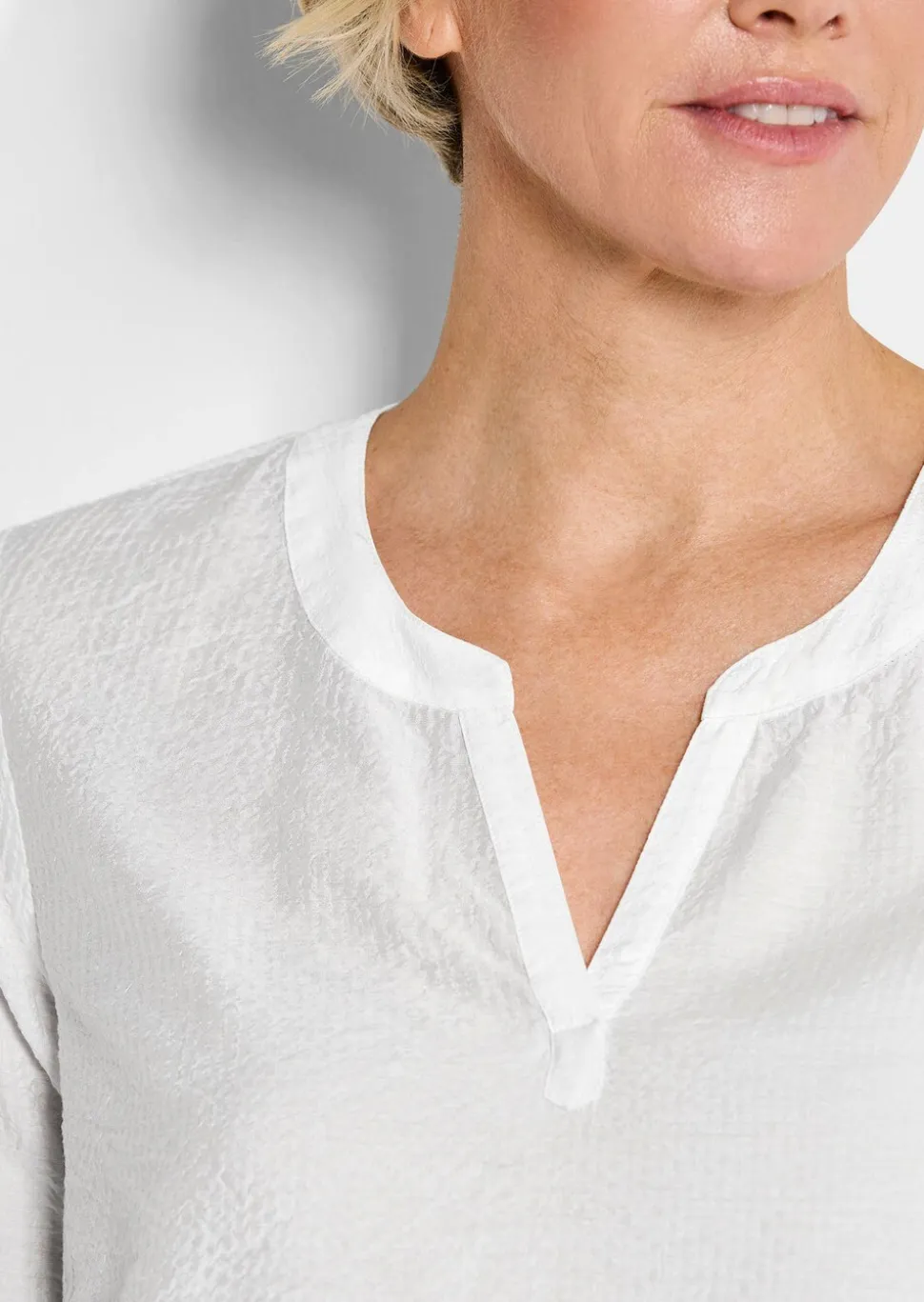Blouse en seersucker, facile d'entretien