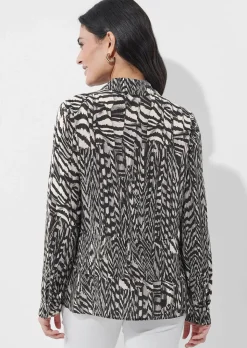 Blouse en viscose au motif animalier