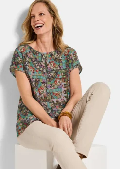 Blouse en viscose avec imprimé oriental