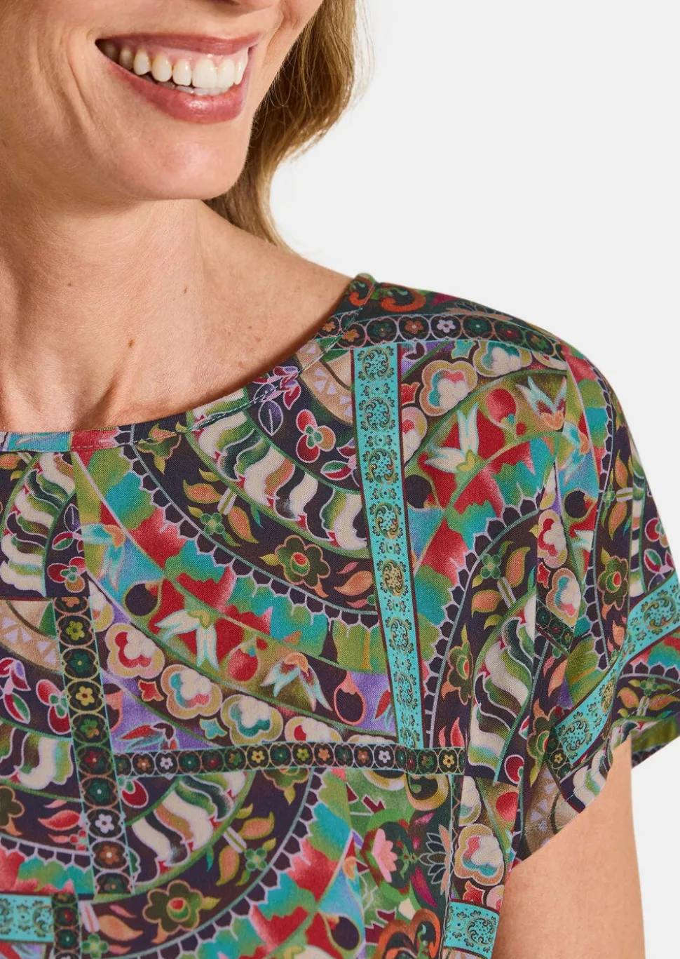 Blouse en viscose avec imprimé oriental
