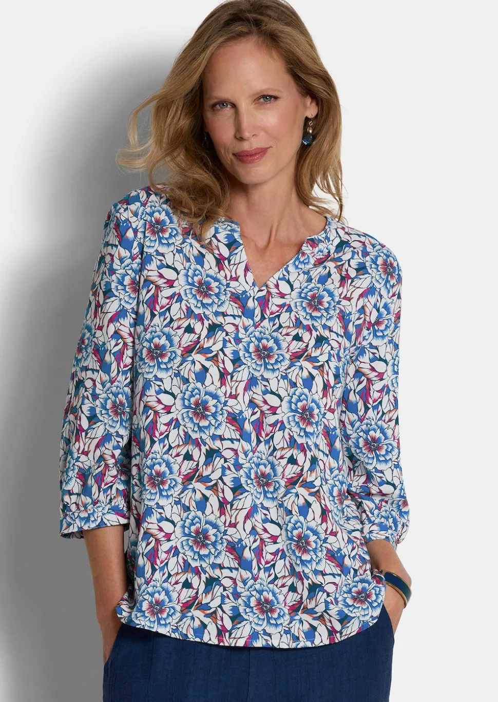 Blouse en viscose avec motif floral