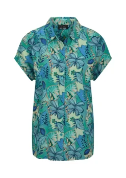 Blouse en viscose avec patte de boutonnage
