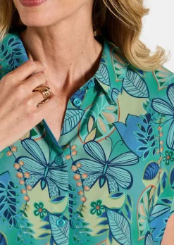 Blouse en viscose avec patte de boutonnage