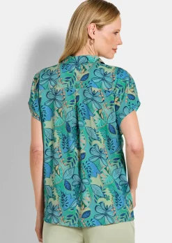 Blouse en viscose avec patte de boutonnage