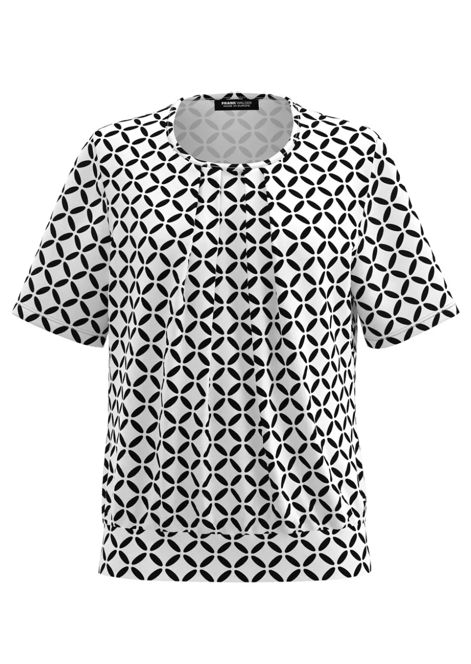 Blouse fluide avec bord en jersey