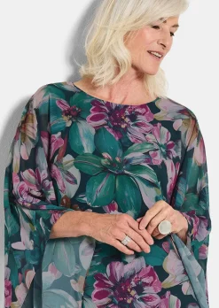 Blouse fluide avec drapé, en voile