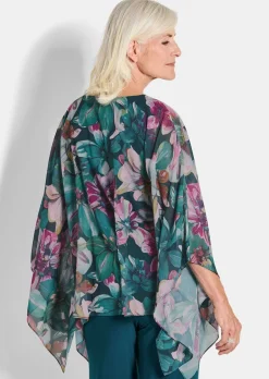 Blouse fluide avec drapé, en voile