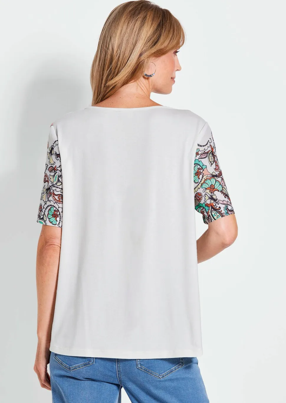 Blouse fluide avec imprimé cachemire