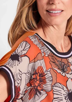 Blouse fluide avec imprimé intégral