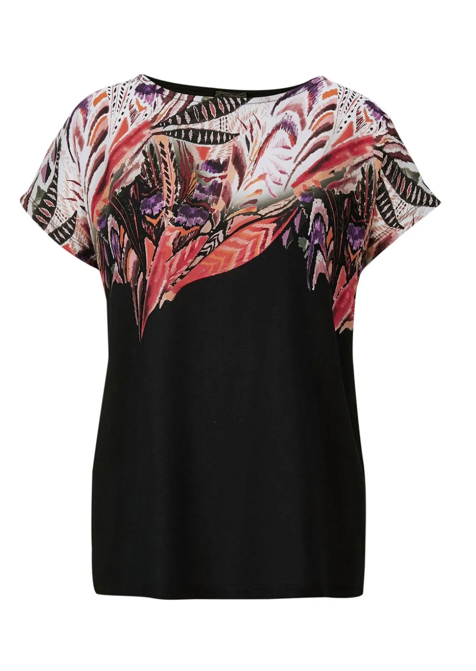 Blouse fluide avec imprimé raffiné, devant.