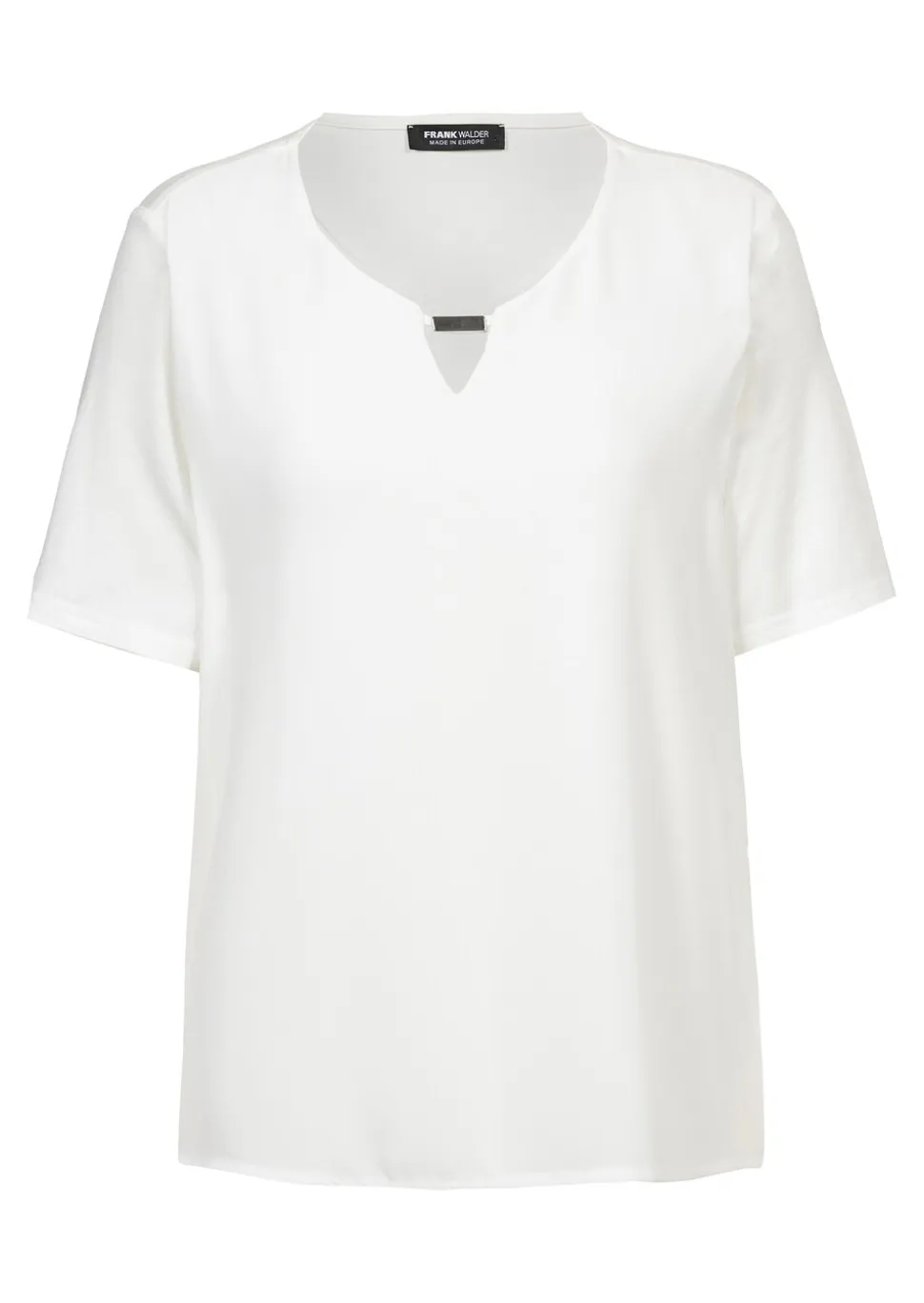 Blouse fluide avec élément décoratif au décolleté