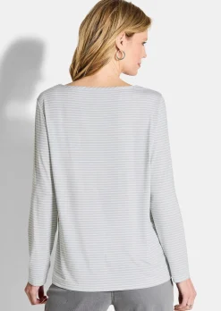 Blouse fluide en satin et jersey de viscose