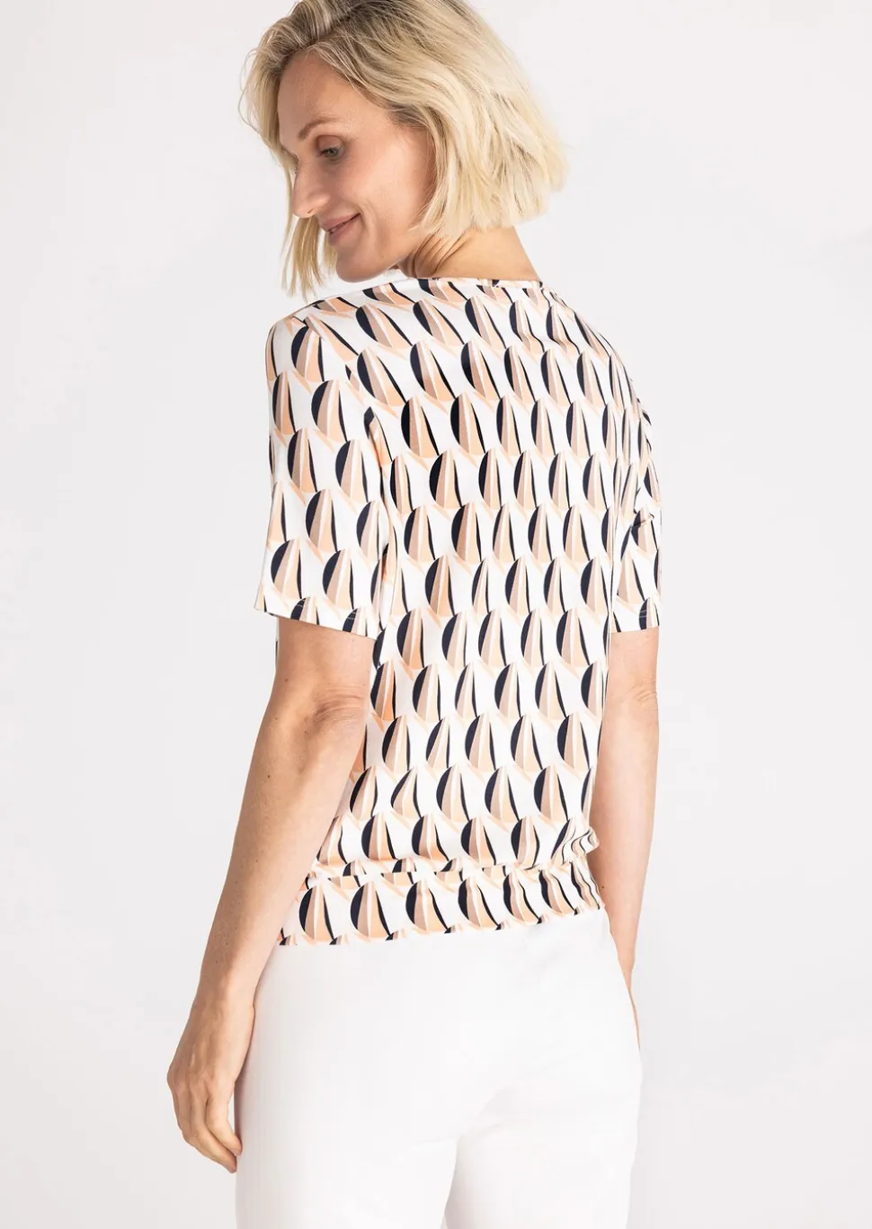 Blouse fluide en tissu et jersey