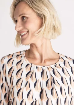 Blouse fluide en tissu et jersey