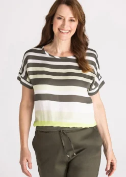 Blouse fluide à larges rayures