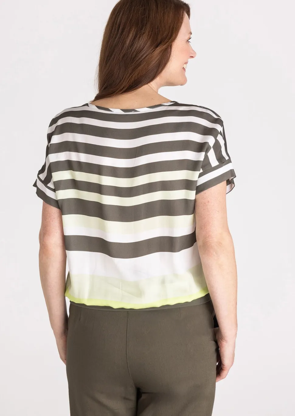 Blouse fluide à larges rayures