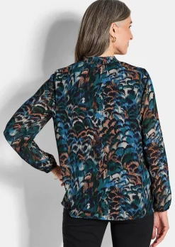 Blouse imprimée en voile.