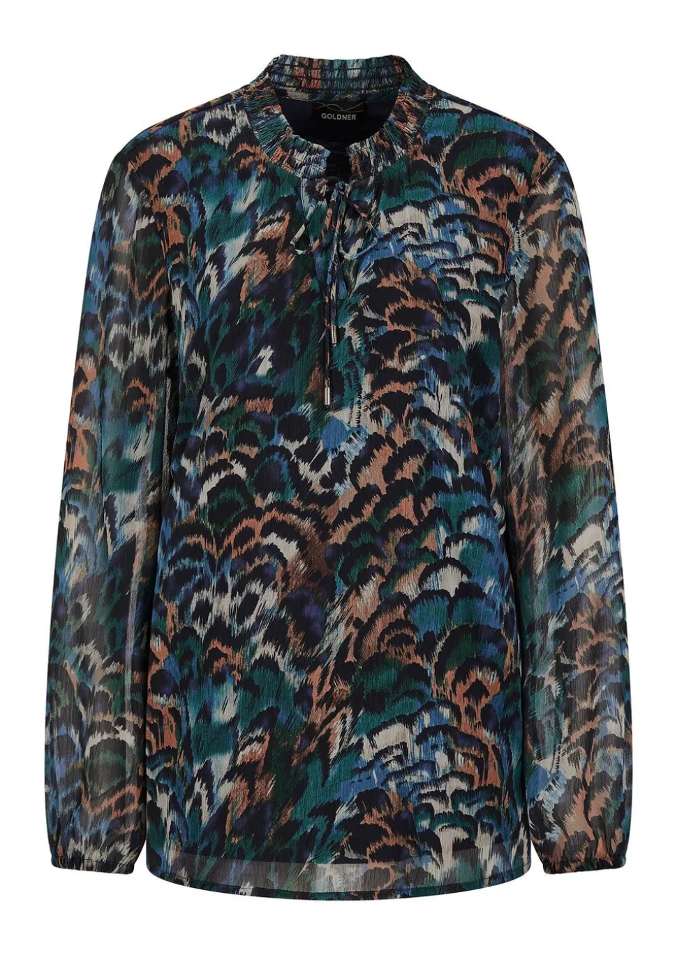 Blouse imprimée en voile.