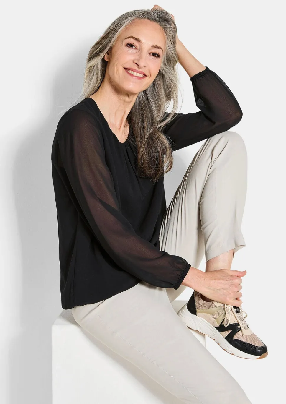 Blouse élégante en voile