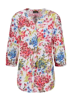 Blouse à motif floral, facile d'entretien